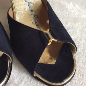 RARE Vintage Jack Rogers Heels Navy size 7